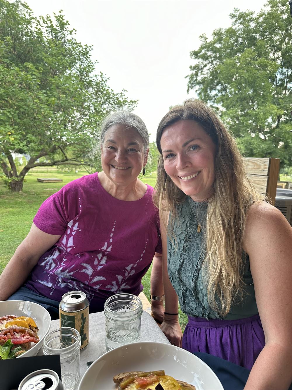 Guests gathered for a farm-to-table dinner at Appleseeds Farm